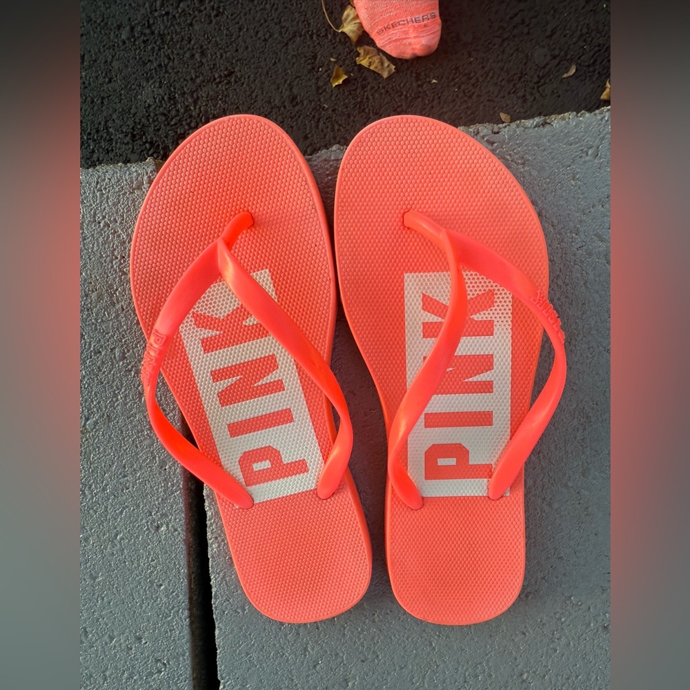 PINK Victoria's Secret Neon Pink Sandals